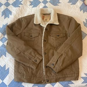 LEVI’S Brown Denim Sherpa Jacket